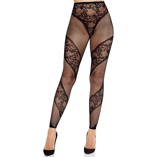 Medias Leg Avenue Lace and Net Illusion para realzar tus piernas