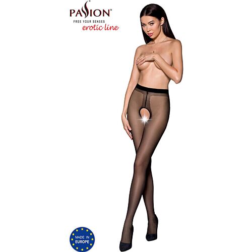 Medias PASSION WOMAN GARTER & STOCK con abertura entre muslos