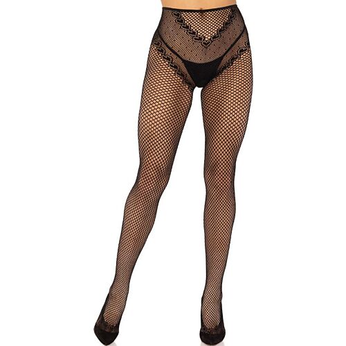 Medias de rejilla Leg Avenue con costura trasera
