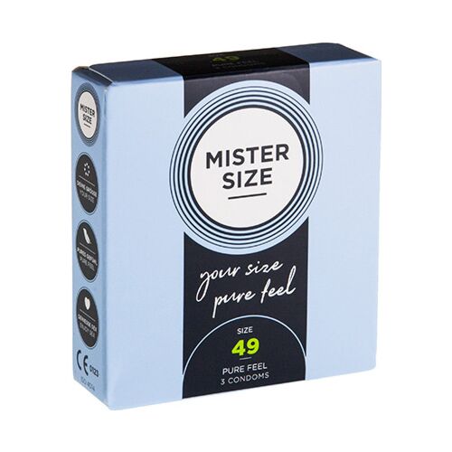 Preservativos MISTER SIZE 49 mm para sexo sensible