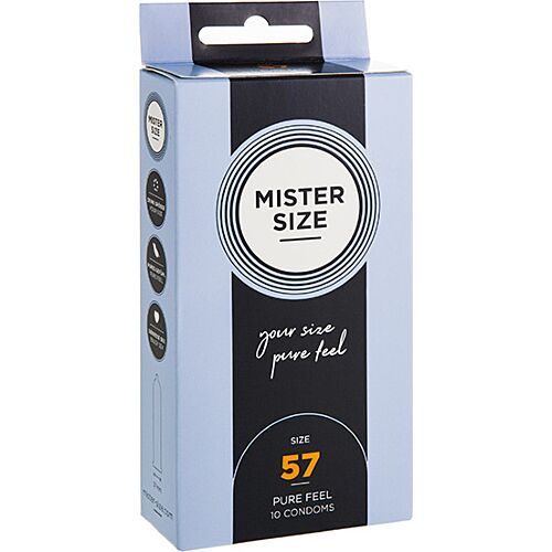 Preservativos MISTER SIZE Talla L 57 mm con ajuste seguro