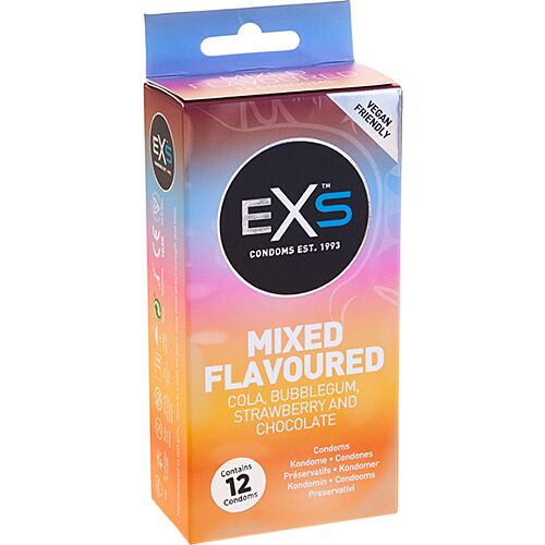 Exs condoms - preservativos sabores 12 pack