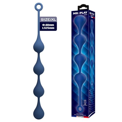 Cuenta Anal MR PLAY Blue Silicone | Estimulación progresiva