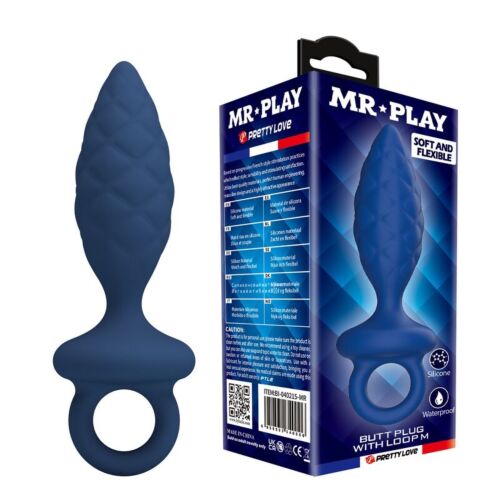 Plug Anal MR PLAY Textured Blue | Estimulación mejorada