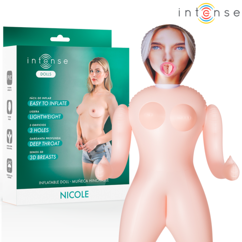 Muñeca hinchable Intense Dolls Nicole con tres orificios