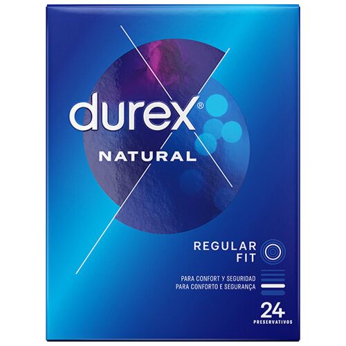 Preservativos Durex Natural 24 unidades con forma easy on
