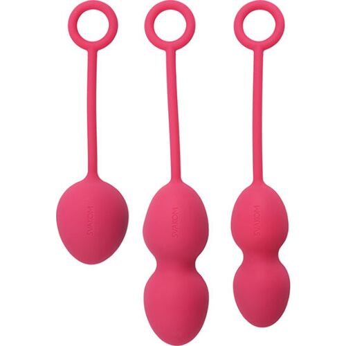 Bolas vaginales SVAKOM NOVA PLUM RED para entrenamiento progresivo