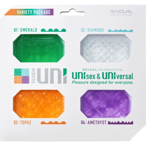 Masturbador TENGA UNI VARIETY PACK 4 UDS - Estimulación Variada