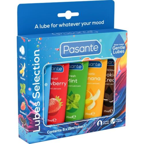 Pack lubricantes aromatizados PASANTE 5 x 15 ml