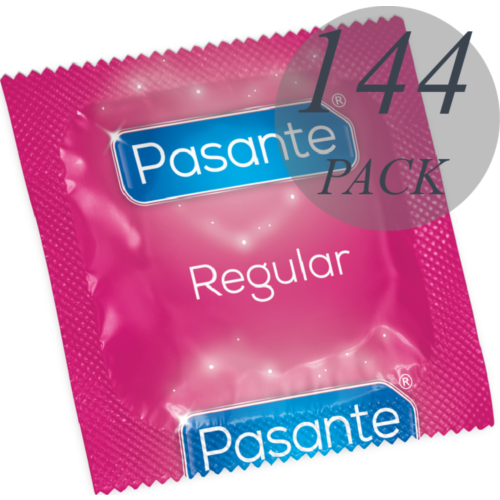 Condones Pasante Regular 144 unidades con forma cónica