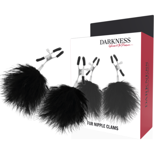 Pinzas para pezones Darkness Sensations con pompones