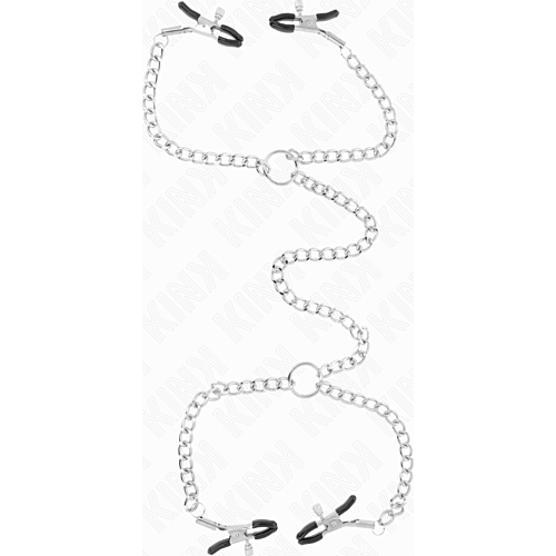 Pinzas Pezones BDSM KINK con Cadenas para Control