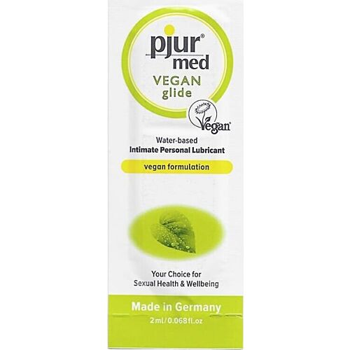 Lubricante base agua PJUR MED VEGAN GLIDE 2 ml