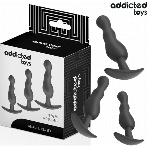 Plugs Anales Addicted Toys Set de 3 para adaptación gradual