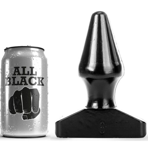 Plug anal ALL BLACK 15,5 cm cónico
