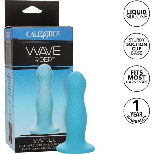 Plug anal CALEXOTICS Wave Rider Swell con textura ondulada