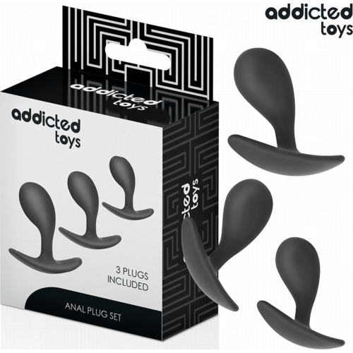 Plugs Anales Addicted Toys Set de 3 para Adaptación Gradual