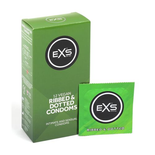 Preservativos Exs Ribbed & Dotted con textura estimulante