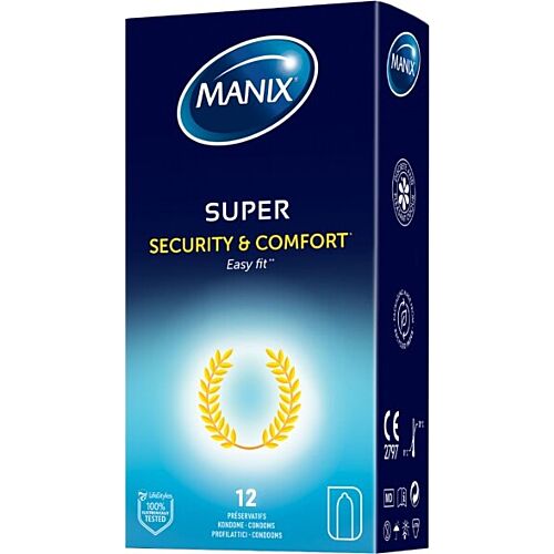 Preservativos Manix Super 52 mm - Caja de 12