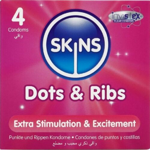 Preservativos Skins Dots & Ribs - Placer Texturizado