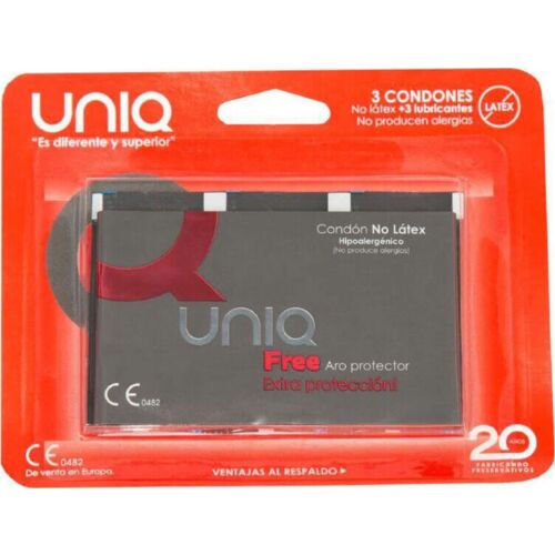 Preservativos UNIQ Free con aro protector