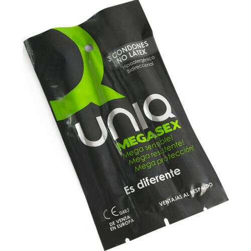 Preservativos UNIQ Megasex Sensitivos sin latex