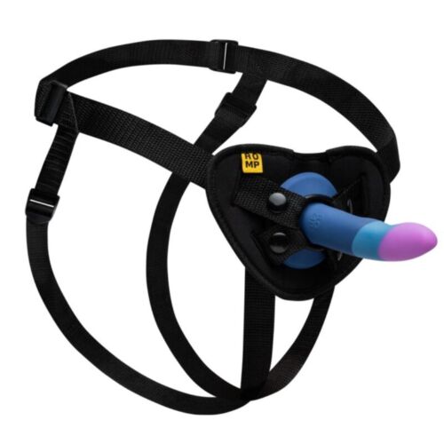 Dildo con Arnés ROMP Piccolo | Diseño tricolor y succión