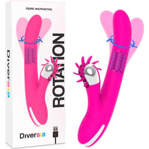 Vibrador Rabbit Diversia Bunny Rotation 24 cm con rotación