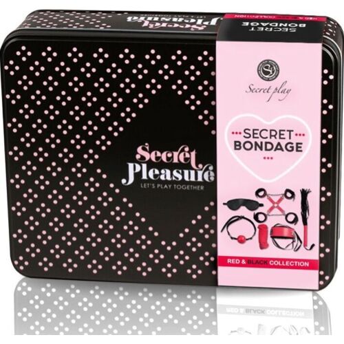 Set Bondage SECRETPLAY Red Collection con 6 piezas