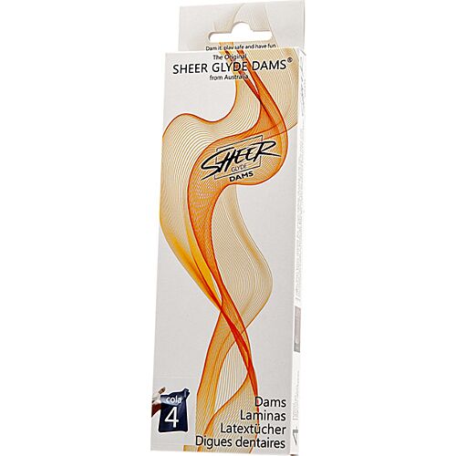 Sheer Dams Glyde Cola 4 uds | Barreras de látex sabor cola