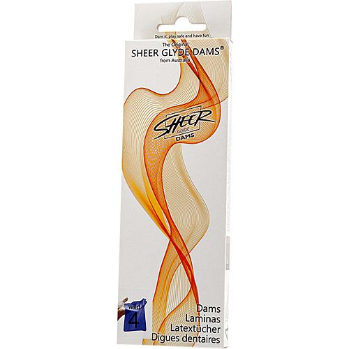 Barreras de látex Glyde Sheer Dams sabor mora