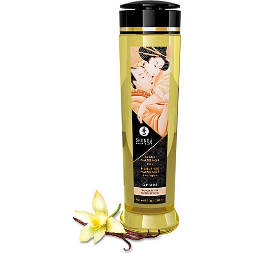 Aceite de masaje erótico SHUNGA Deseo 240 ml con aroma a vainilla