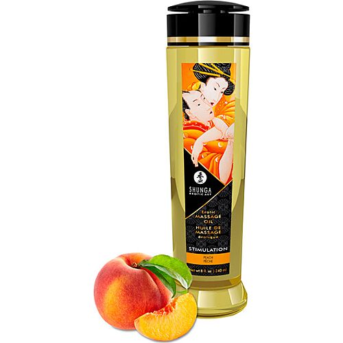 Aceite de masaje erótico SHUNGA 240 ML con aroma a melocotón