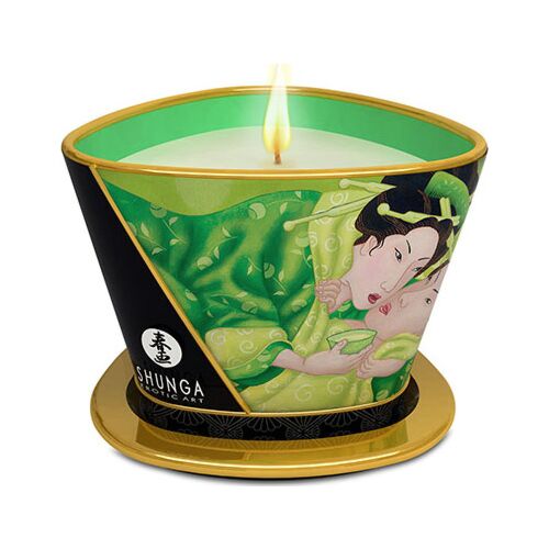 Vela de masaje SHUNGA Mini Caress con aroma a té verde