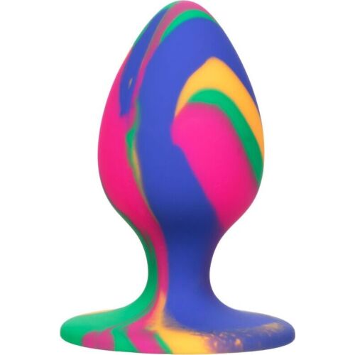 Plug Anal CalExotics Cheeky Medium Tie-Dye con Base Ventosa