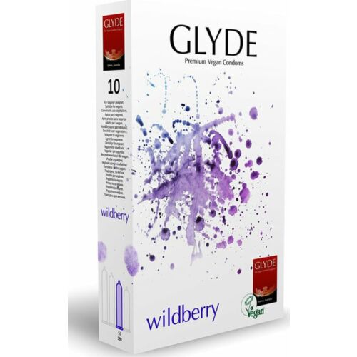 Preservativos Glyde Ultra Wildberry 10 Uds - Sabor Mora