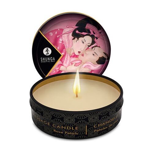 Vela de masaje SHUNGA Mini Caress aroma a rosas
