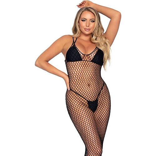 Lencería Picante Leg Avenue Maxi Vestido de Red Trenzada