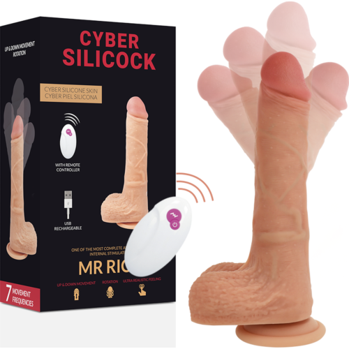 Vibrador Cyber Silicock Mr Rick con control remoto y 20.9 cm