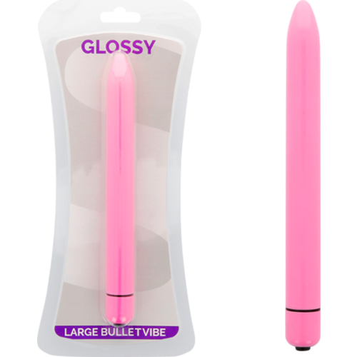 Vibrador GLOSSY Slim Rosa Intenso para una experiencia discreta