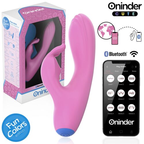 Vibrador ONINDER CUTE Love Bunny con app y doble estimulación