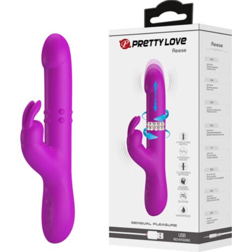 Vibrador Rabbit Pretty Love Reese con rotación y vibración