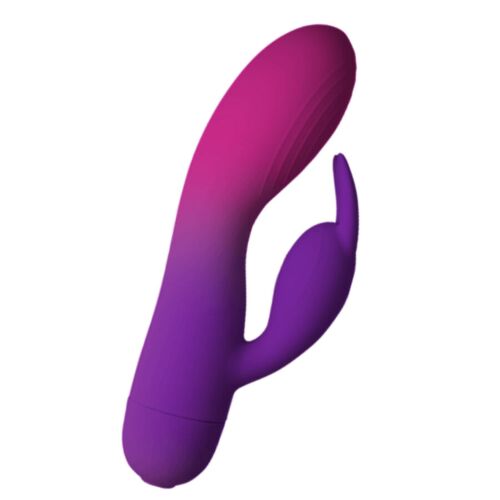 Vibrador Rabbit ROCKS-OFF Glo-Girl doble motor