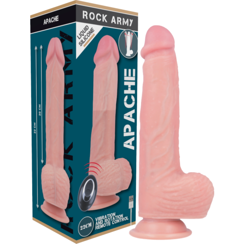 Vibrador Realístico Rock Army Apache 20.5 cm con Control Remoto
