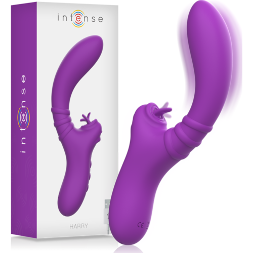 Vibrador Rabbit Intense Fun Harry con lengua estimulante