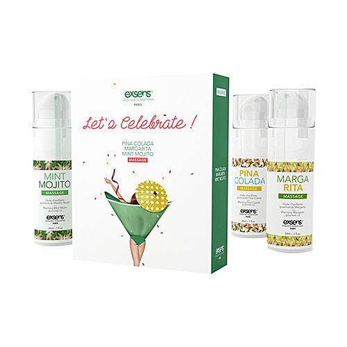 Aceites de Masaje Exsens Warming Gourmet 3 x 30ml