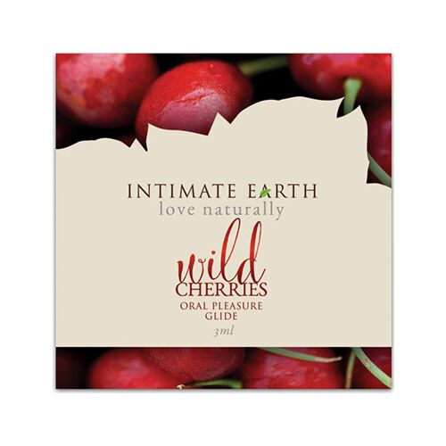 Lubricante Intimate Earth Wild Cherry 3ml con sabor a cereza