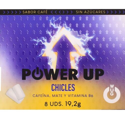 Chicles WUG GUM WUG POWER UP | Absorción rápida de cafeína