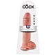 Dildo King Cock 11 con testículos y fuerte ventosa.