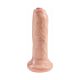 Dildo King Cock Uncut Natural de 15 cm con prepucio móvil